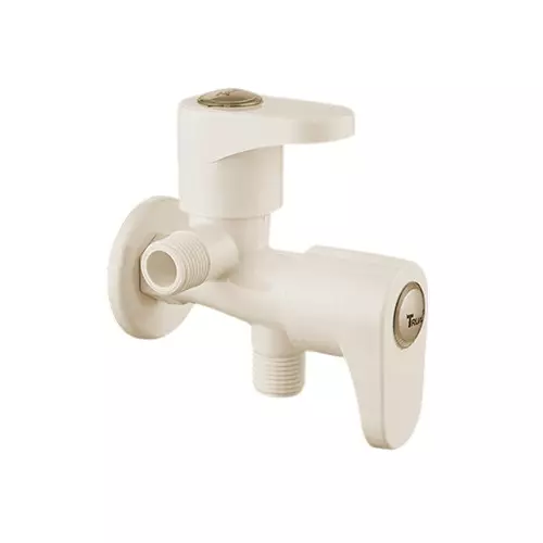 TRIJAL Rio Two Way Angle Cock with Flange Ivory, RIO-105 (Pack of 16)