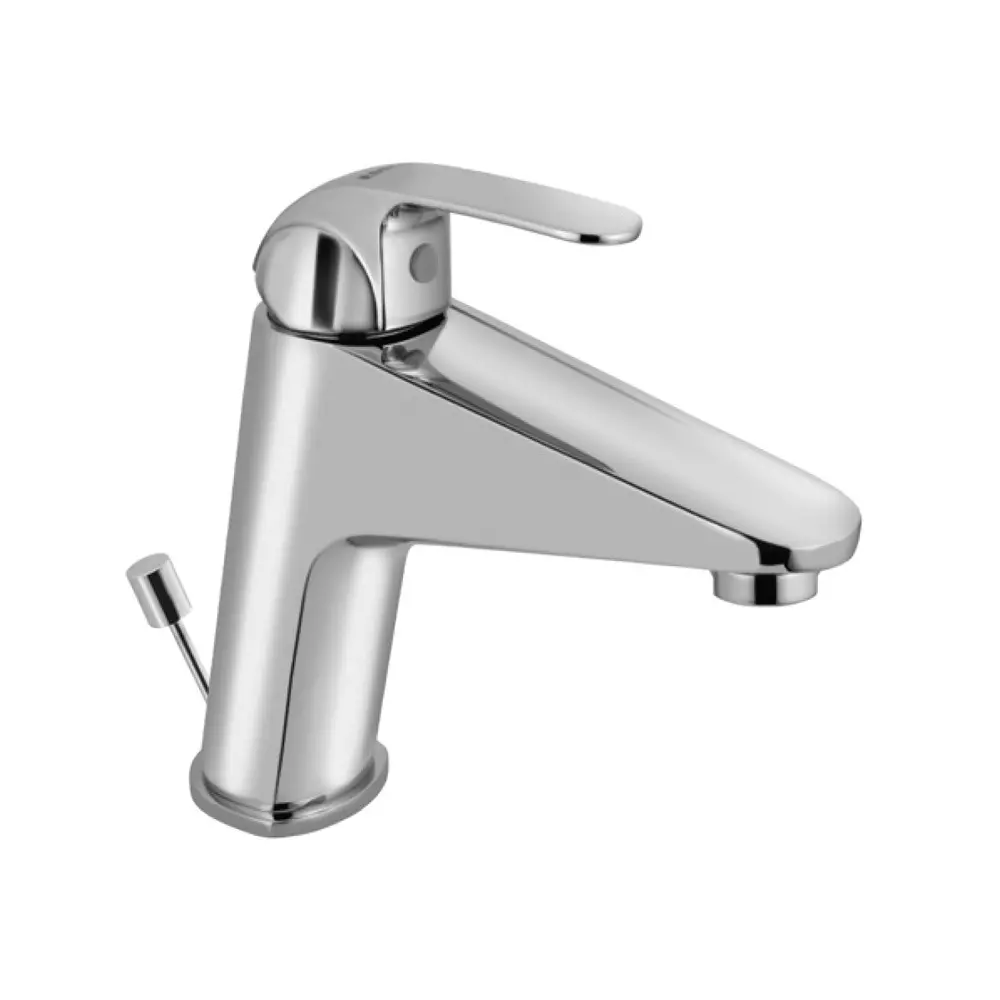 Essco by Jaquar Single Lever Basin Mixer with Popup Waste with 450 mm Long Braided Hose, ORB-105051B