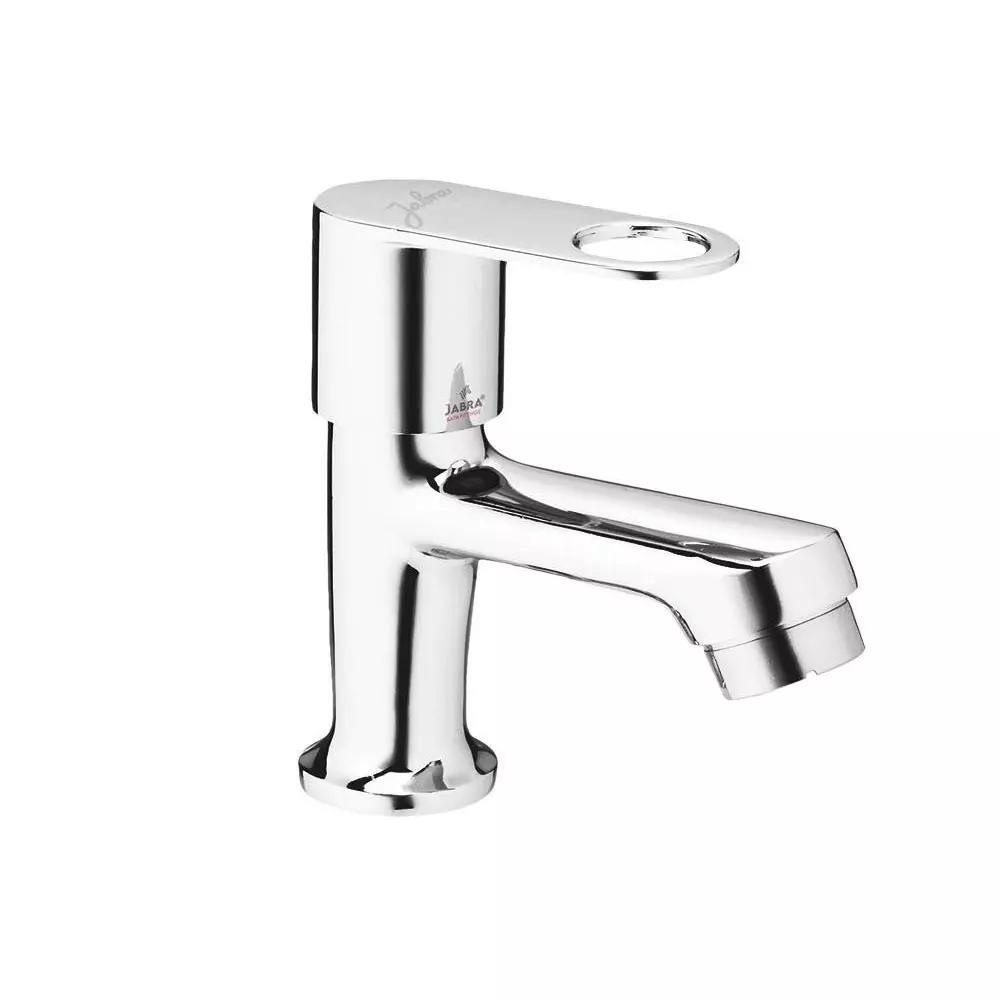 Jabra Pillar Cock Oreo Series Brass Chrome Finish Deck Mount Silver