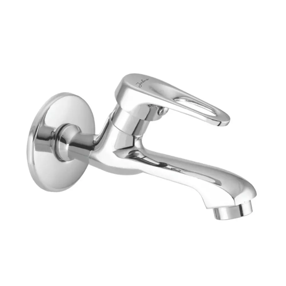 Jabra Long Body Cock Dezo Series Brass Chrome Finish Wall Mount Silver