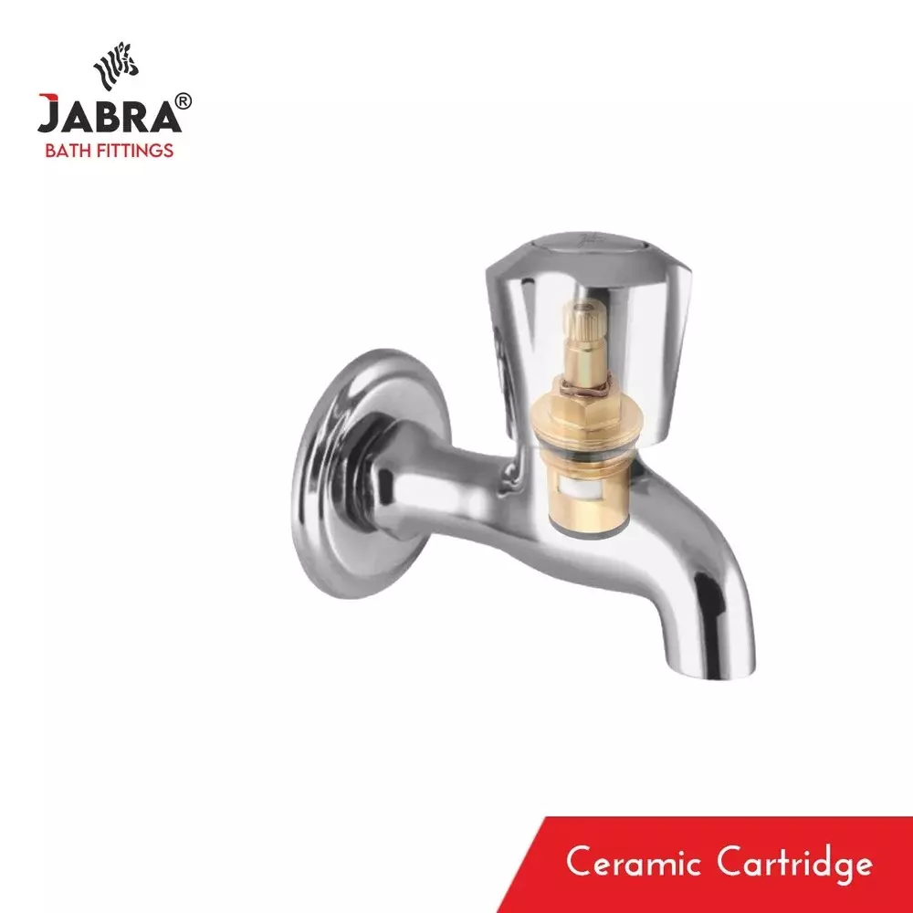 Jabra Bib Cock Sleek Series Brass Chrome Finish Wall Mount Silver