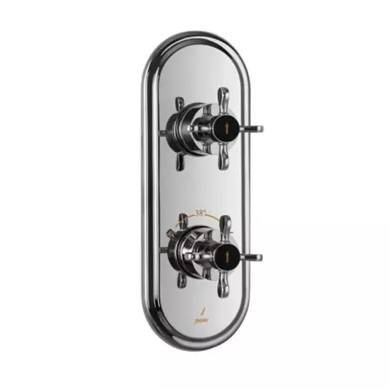 Jaquar Aquamax Exposed Part Kit of Thermostatic Shower Mixer Queen's Prime Series Chrome Finish, QQP-7661KPM