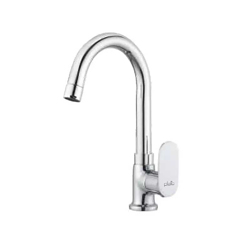 PLATO ORMONIO Series Pillar Cock Swan Neck Long Spout Silver, OR-008