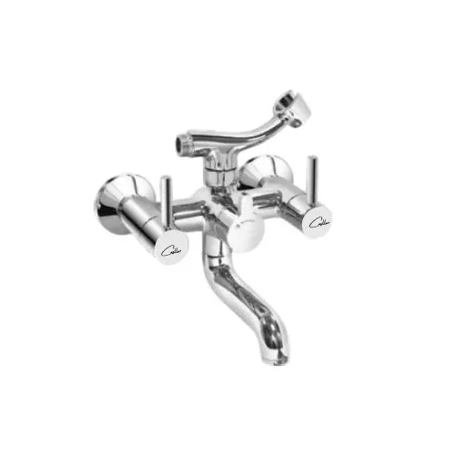 CASLLA Wall Mixer with Provision for Telephonic Shower Arrangement Cobalt Series Brass Chrome Finish Silver, CAT-CHR-922313