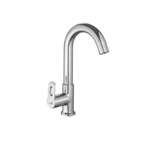 CASLLA Swan Neck with Swinging Spout Curve Series Brass Chrome Finish Silver, CRE-CHR-812310