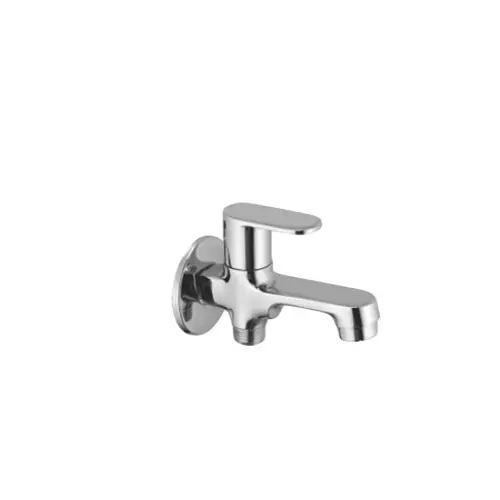 CASLLA Bib Cock Two in One with Wall Flange Candy Series Brass Chrome Finish Silver, CNY-CHR-712318
