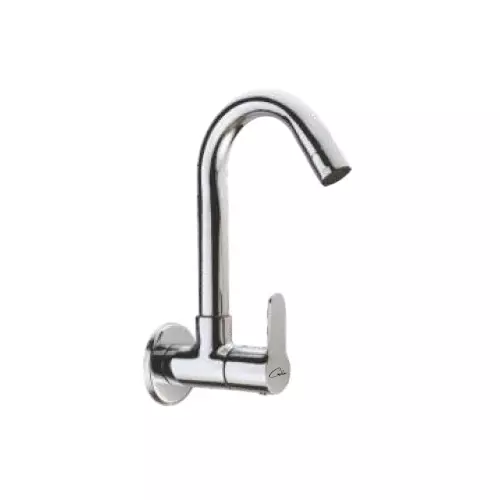 CASLLA Sink Cock with Swinging Spout Clarx Series Brass Chrome Finish Silver, CLX-CHR-722322