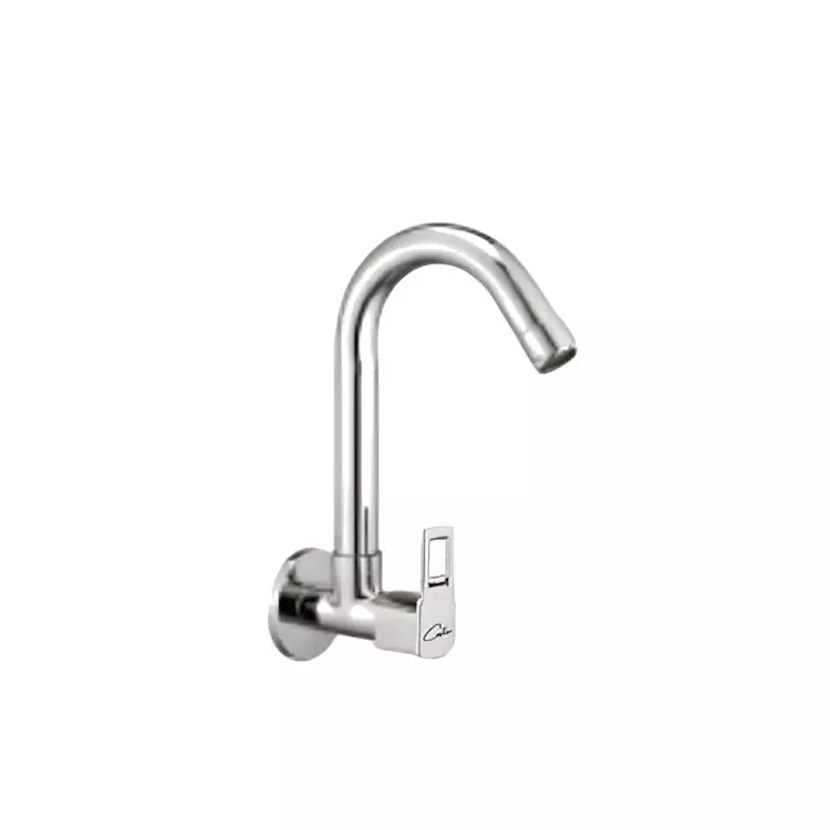 CASLLA Sink Cock with Swinging Spout Cozi Series Brass Chrome Finish Silver, CZ-CHR-762321