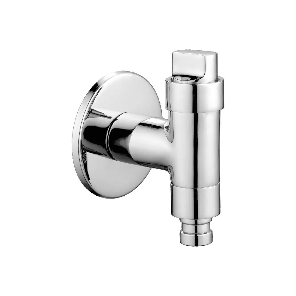 AR5H Nozzle Bib Tap Pure Brass for Washing Machine with Wall Flange Chrome Finish, ‎UP-0001