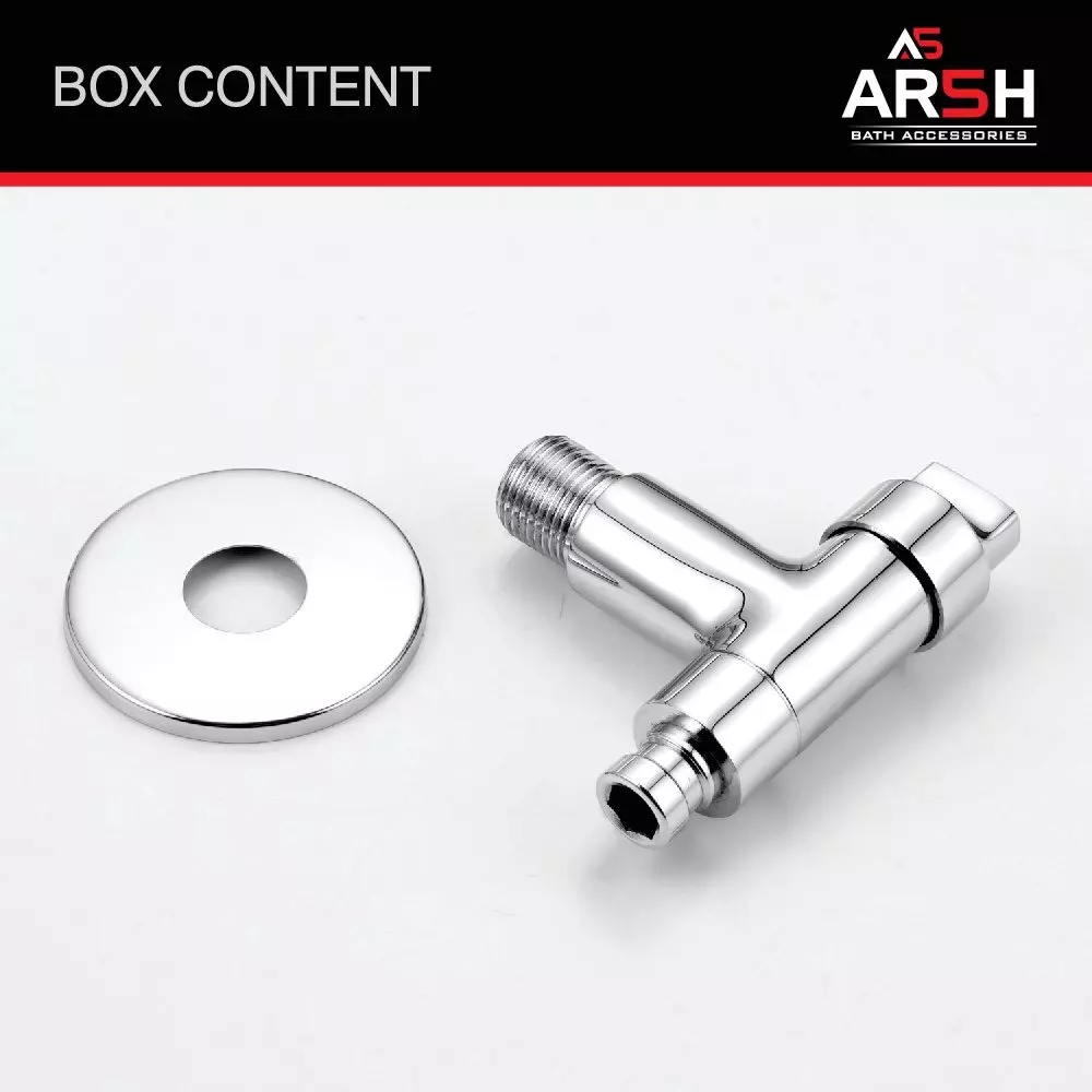 AR5H Nozzle Bib Tap Pure Brass for Washing Machine with Wall Flange Chrome Finish, ‎UP-0001