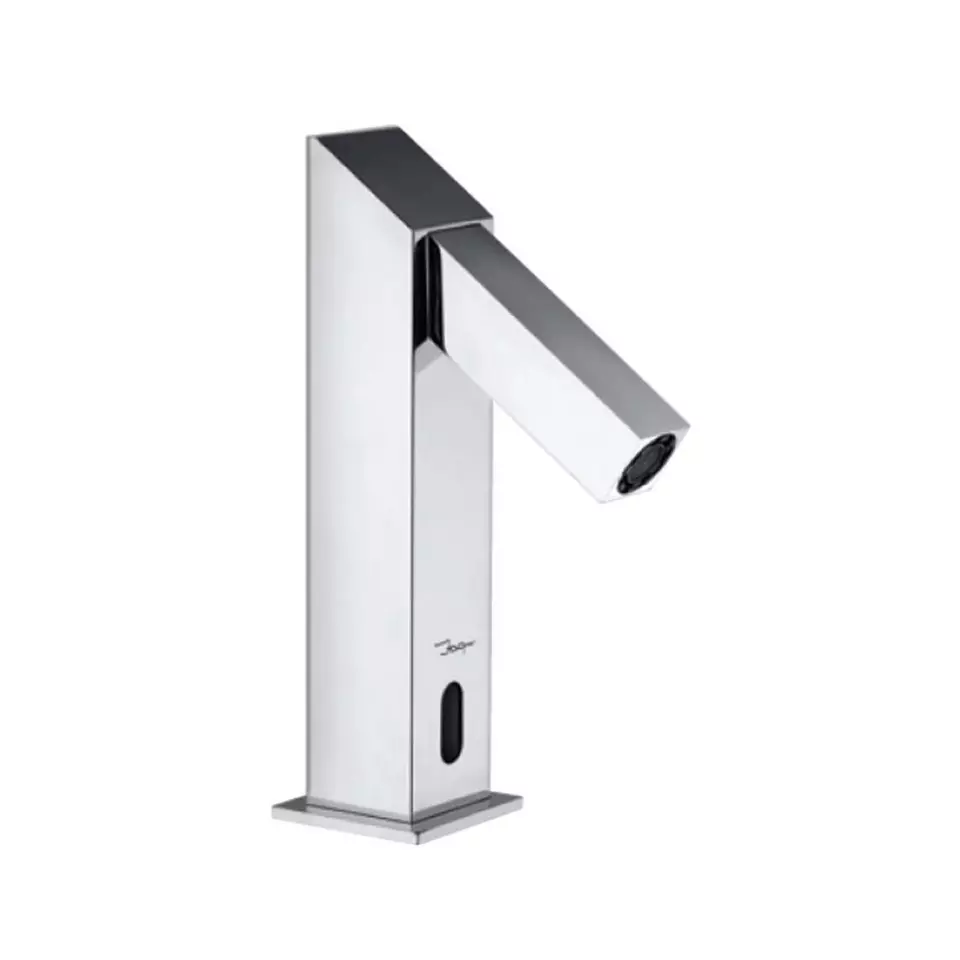 Jaquar Sensor Faucet For Wash Basin In Square Shape With Base Flange Silver Chrome Finish, SNR-CHR-51001SQEB