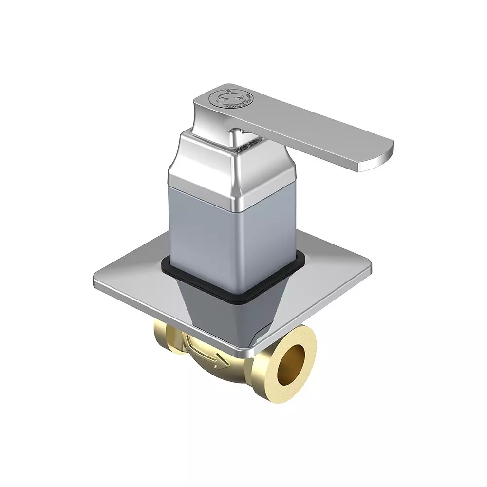 RN Concealed Stop Tap Brass Metallic Grey Chrome 3/4 Inch (20 mm) Size for Kitchen & Bathroom Use, RNABH33D05