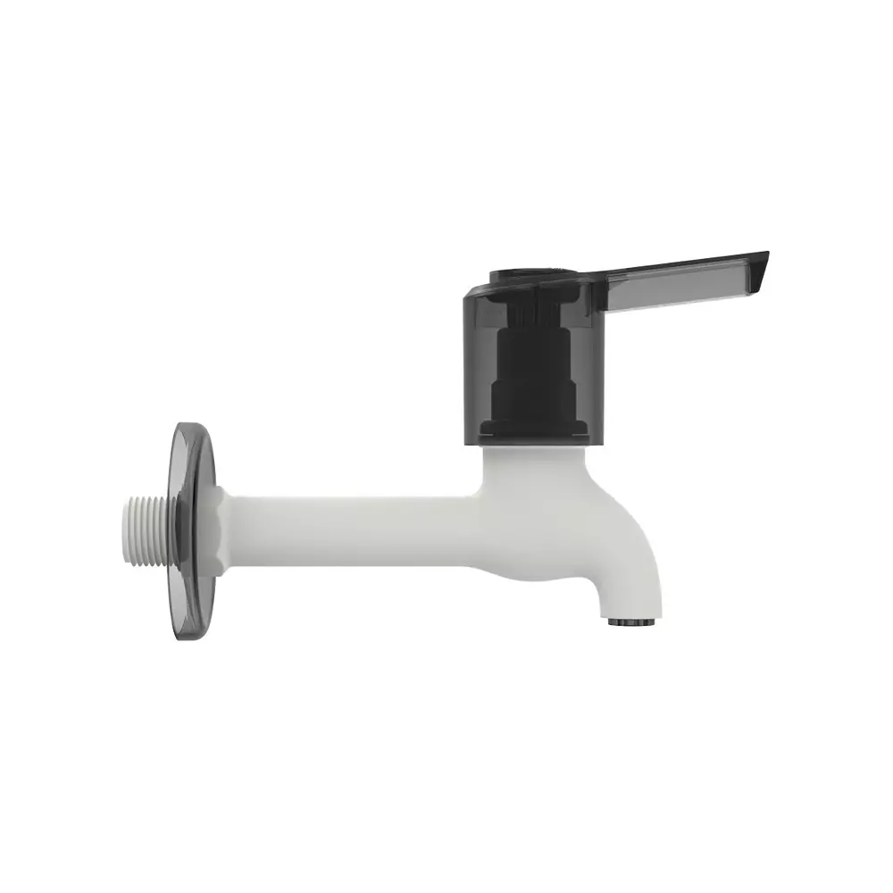 rn-foam-flow-bib-tap-long-body-with-flange-ptmt-white-charcoal-12-inch-15-mm-size-for-kitchen-bathroom-use-rnwin21f03