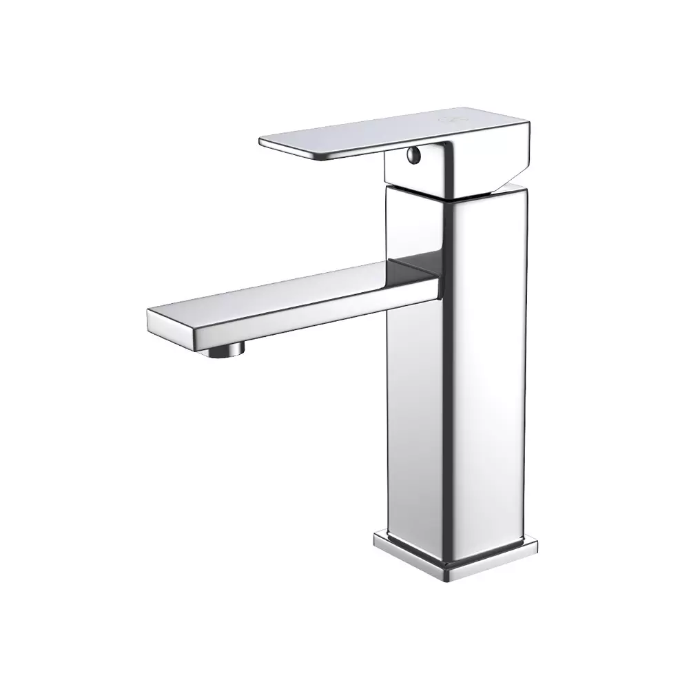 RN Crystal Single Lever Basin Mixer Tap Chrome Plated 1/2 Inch (15 mm) Size Brass for Bathroom & Toilets, RNSL088115