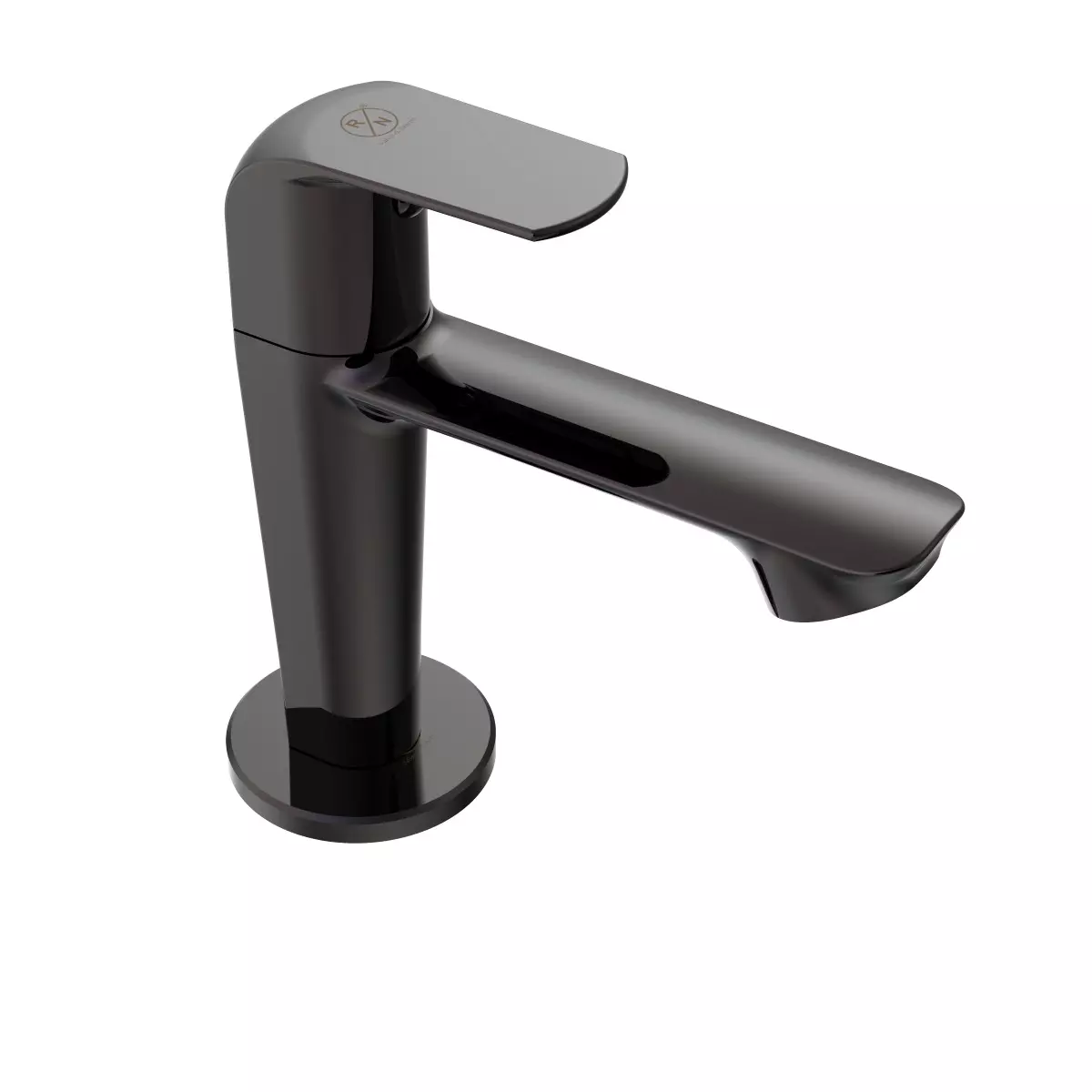 RN Long Nose Premium Pillar Tap With Flange Black Stainless Steel 1/2 Inch (15 mm) Size for Bathroom & Toilets Use, RNSOP28G33