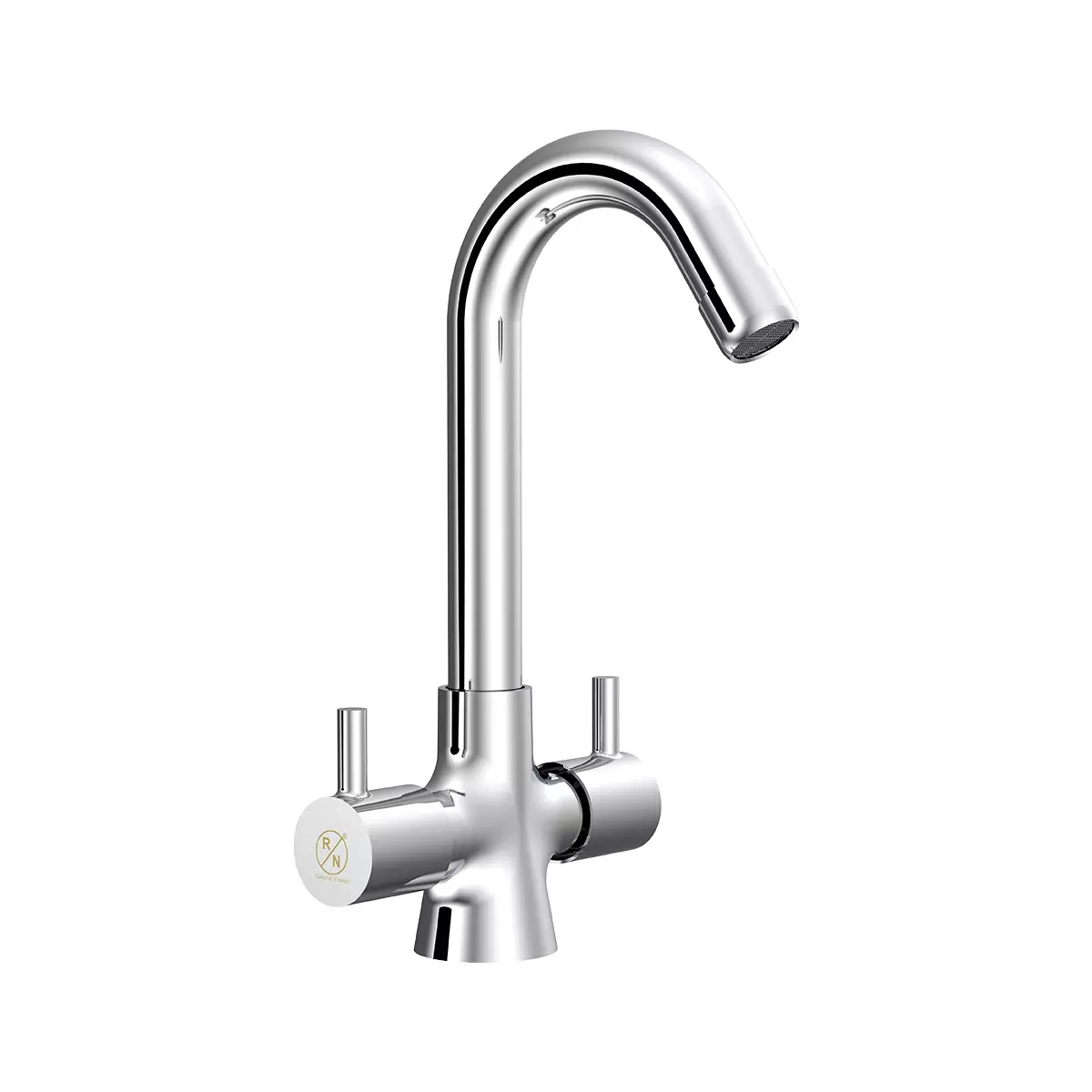 RN Asher Collection Center Hole Basin Mixer Tap Chrome Plated 1/2 Inch (15 mm) Size Stainless Steel,RNASH24G27
