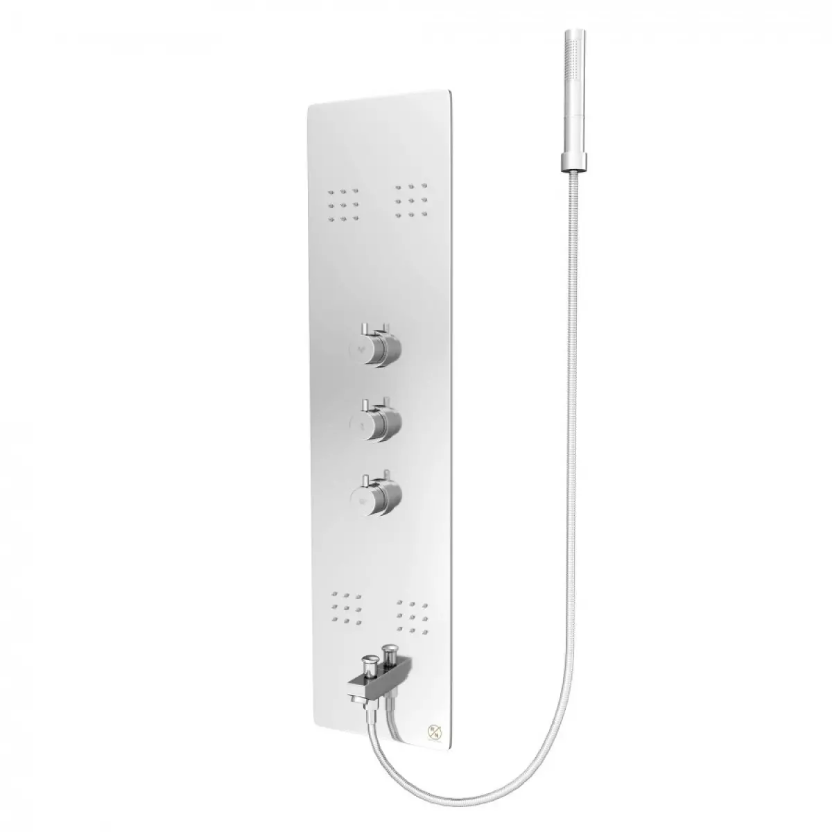 RN Multi Functional Diverter Shower Panel Kit 4 Body Jets 22x96 cm Size Plastc & Stainless Steel for Overhead Shower Use, RNMDT03310