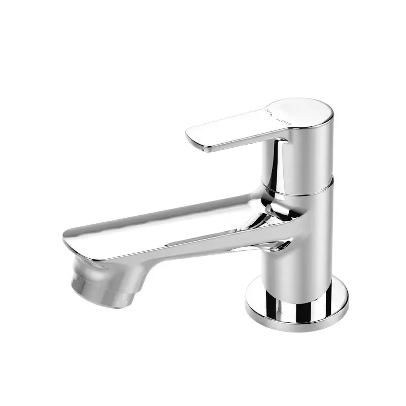 IVAS Elanza Long Neck Pillar Tap Table Mounted Chrome Finish Silver for Bathroom & Toilets Use, IM12008818