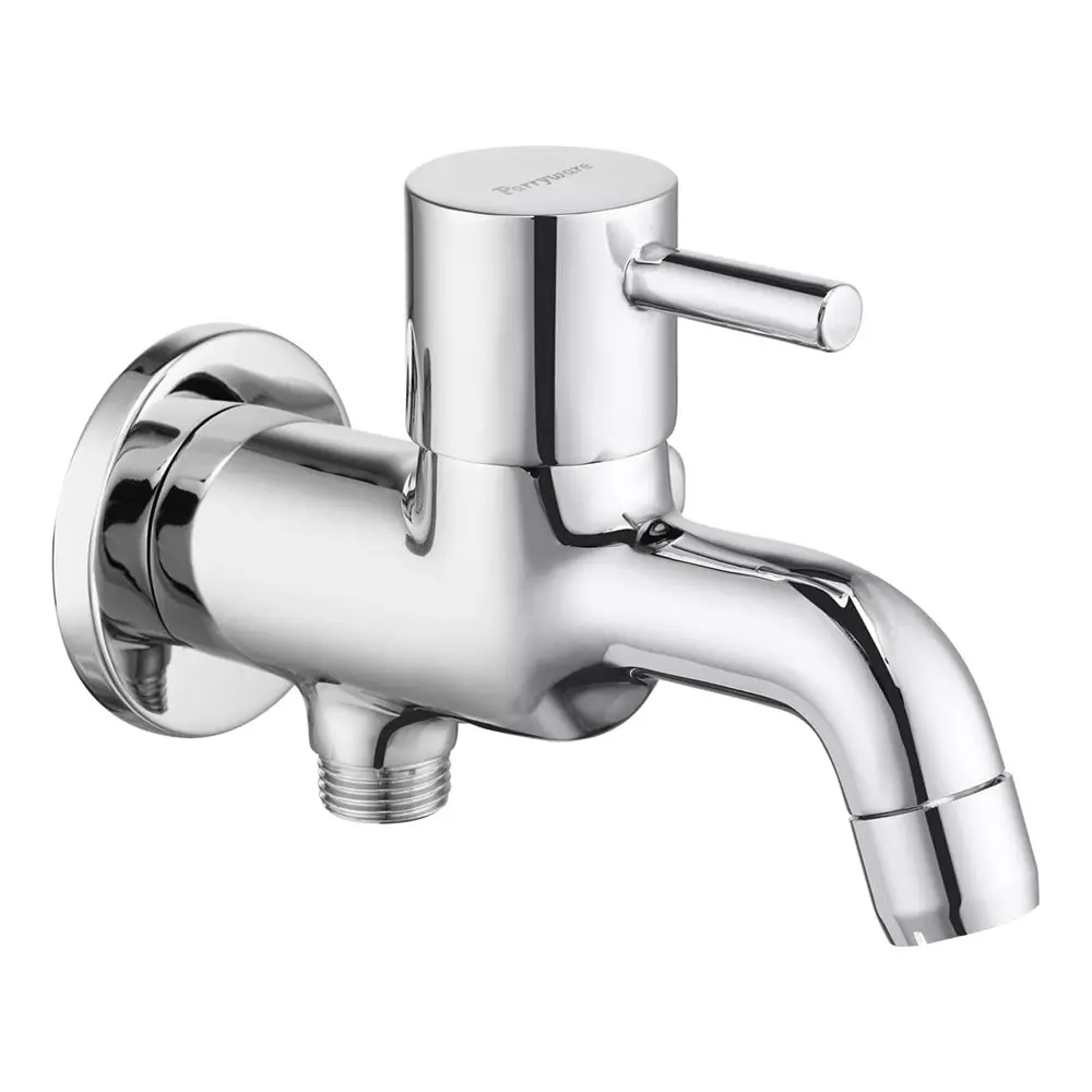 Parryware Agate Pro Max Two Way Bib Tap Stainless Steel Wall Mount Chrome Finish, G3634A1