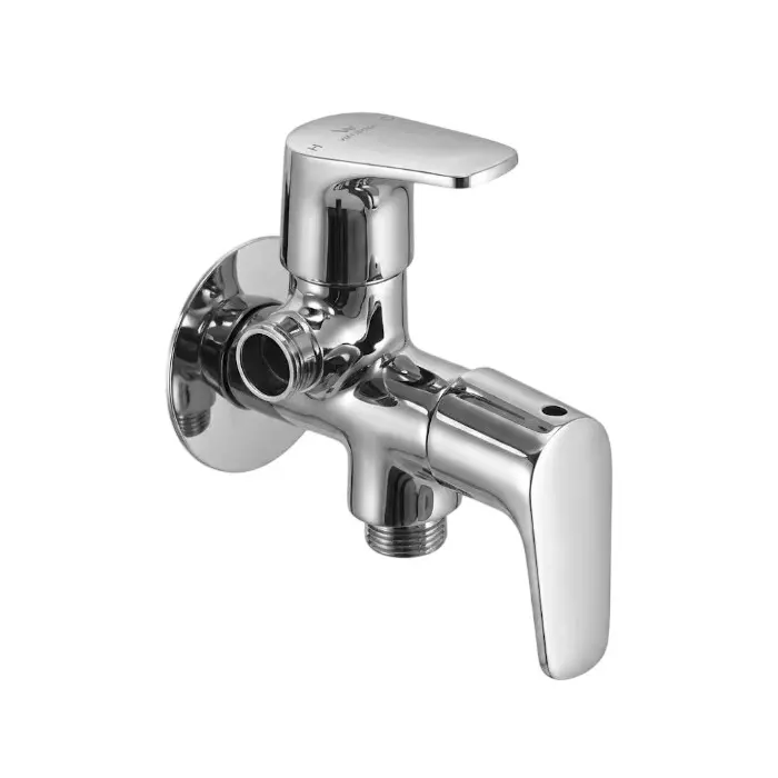 PLUMBER Ecoline Series Estel Range Angle Tap Two Way, Chrome Finish and Wall Mounted, ETL-0599