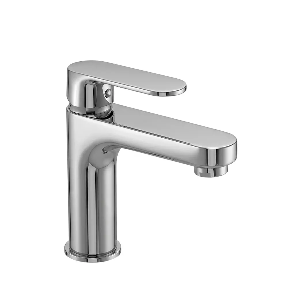 PLUMBER Ecoline Series Euphoria Range Single Lever Basin Mixer With 450 mm Long Flexible Connectors, Chrome Finish and Deck Mounted, EPA-3104