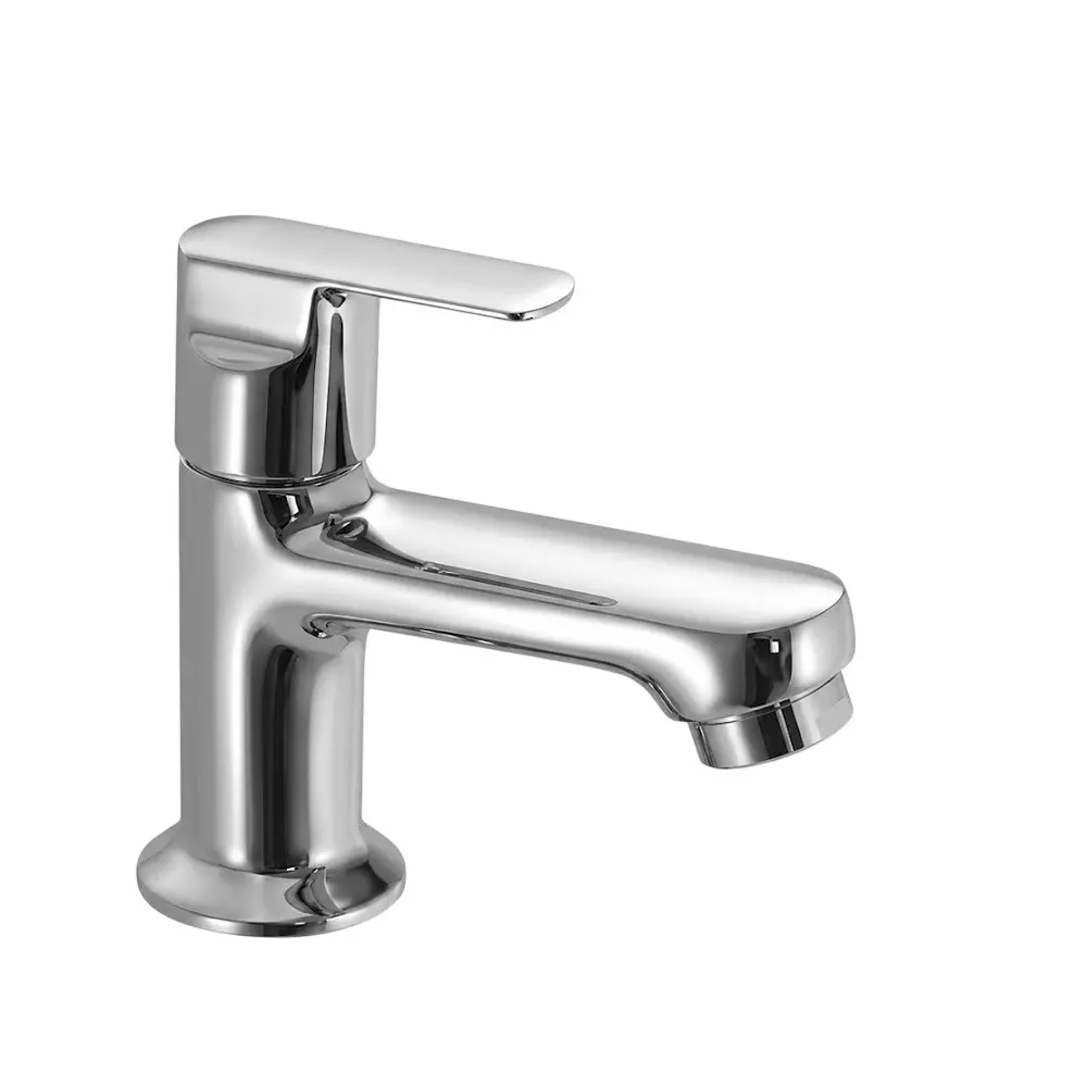 PLUMBER Ecoline Series Eon Range Pillar Tap With Foam Flow, Chrome Finish and Deck Mounted, EON-0101