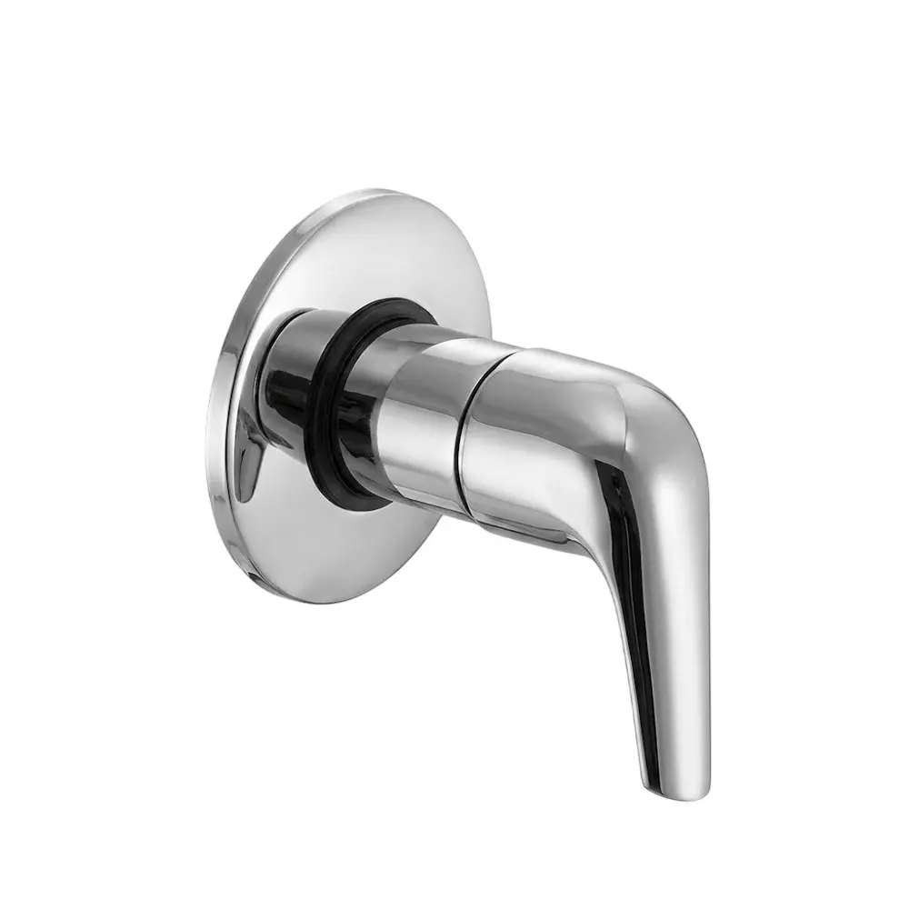 PLUMBER Ecoline Series Ease Range Concealed Stop Tap 20 mm With Sliding Adjustable Wall Flange, Wall Mounted and Chrome Finish, ESE-0406
