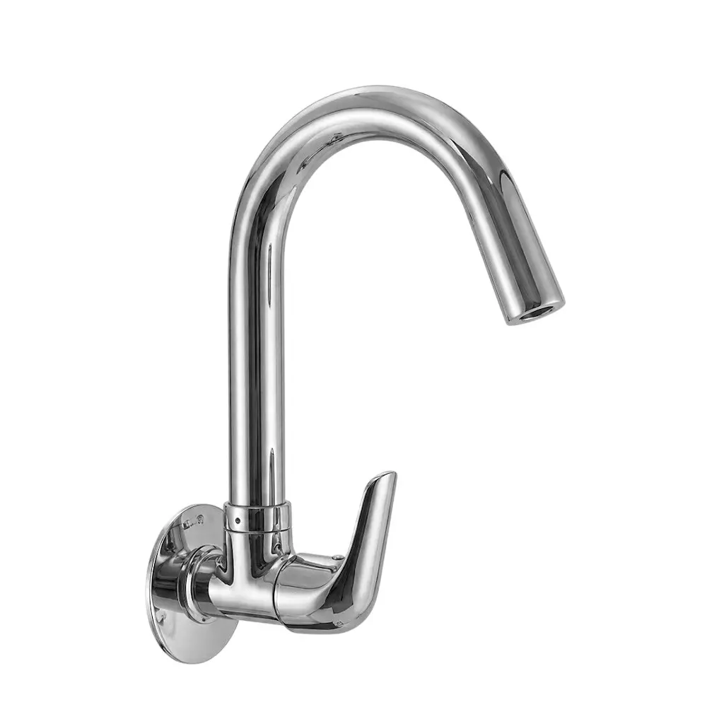 PLUMBER Ecoline Series Ease Range Sink Tap With Swivel Spout and Foam Flow, Wall Mounted and Chrome Finish, ESE-0616