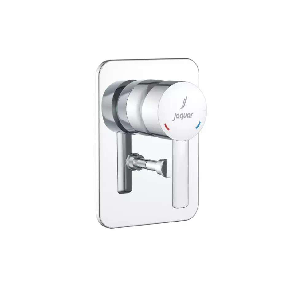 Jaquar Fusion Prime Single Lever 3-inlet Diverter Exposed Parts Kit with Button Assembly Sleeve Silver Stainless Steel for Home Use, FUP-CHR-29193NKPM