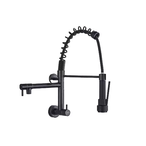 Aquieen Sink Mixer Tap Stainless Steel Chrome Finish Black, AQN 734