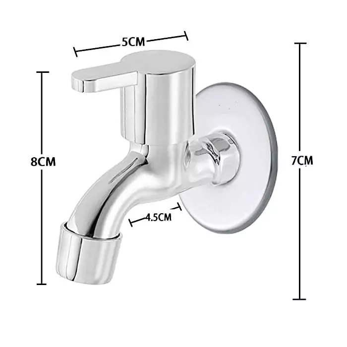 CLINTON Flora Stainless Steel Bib Tap for Bathroom and Kitchen (Pack of 6)