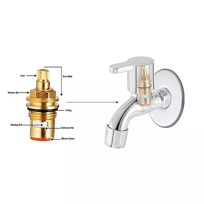 CLINTON Flora Stainless Steel Bib Tap for Bathroom and Kitchen (Pack of 6)