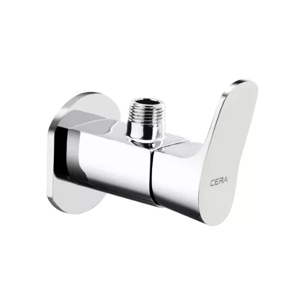 CERA Perla Single Lever Wall Mount Angle Cock with Wall Flange
