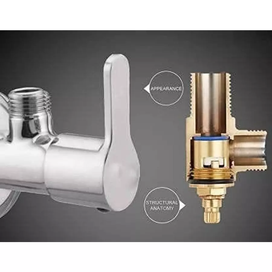 Fastgear Marc Faucet Set with Shower Stainless Steel Chrome Finish Silver, FG1260 ( Pack of 4)