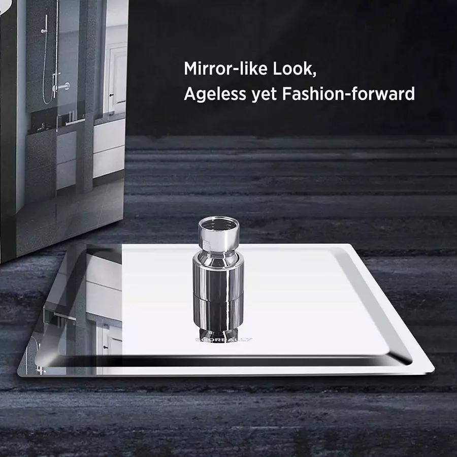 Fastgear Marc Faucet Set with Shower Stainless Steel Chrome Finish Silver, FG1260 ( Pack of 4)