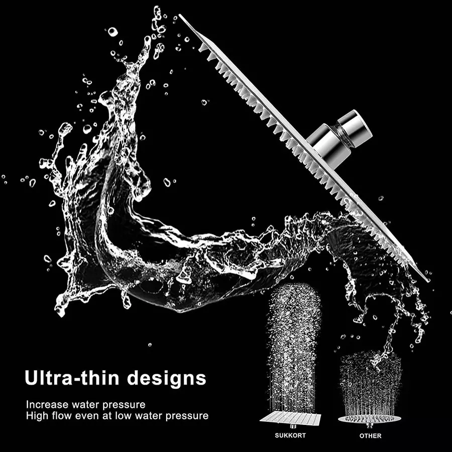 Fastgear Marc Faucet Set with Shower Stainless Steel Chrome Finish Silver, FG1260 ( Pack of 4)