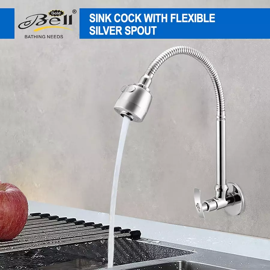 Gold Bell Soft Single Flow Brass Flexible Sink Cock, FLX-Sinkcock-Soft