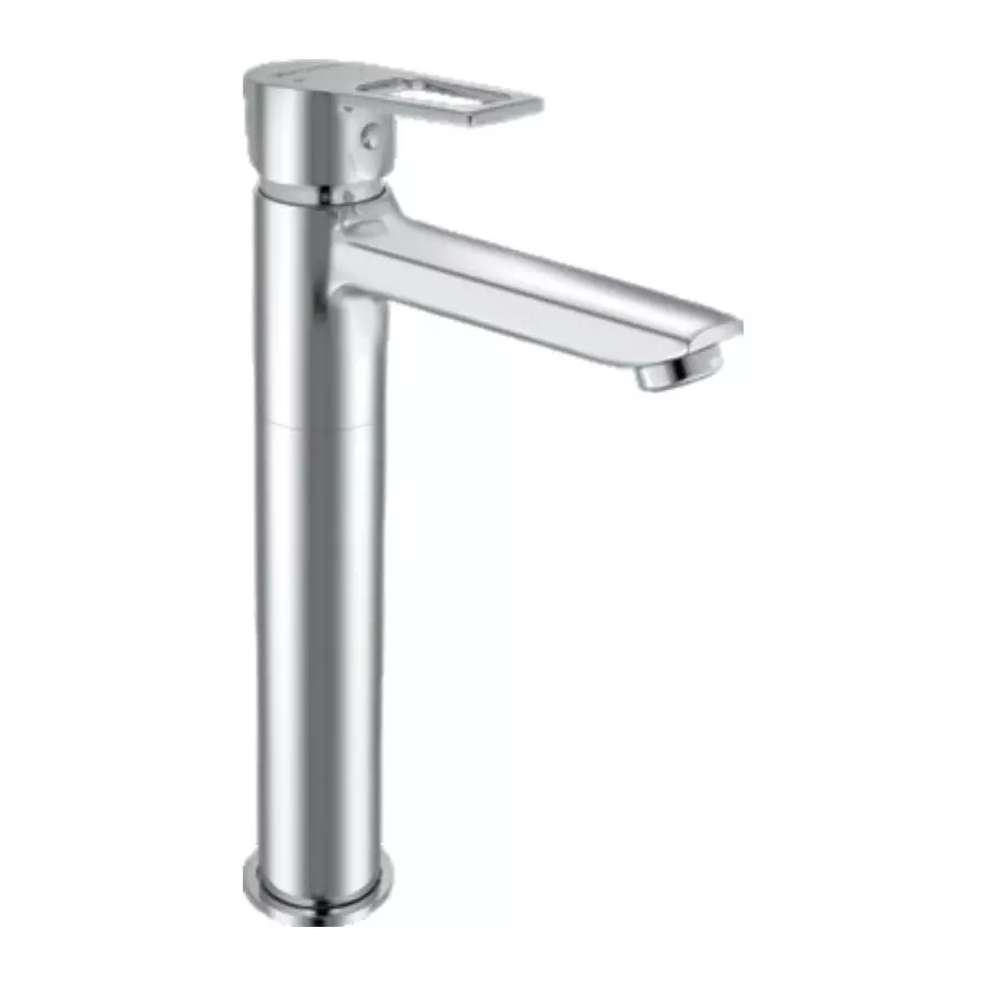 Parryware Tall Body Basin Mixer Espirion Series Silver Stainless Steel Chrome Finish, T7246A1