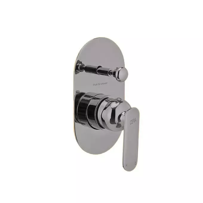 CERA BROOKLYN Concealed Diverter Quarter Turn Wall Mount PVD Finish Graphite Grey, F1018722GG