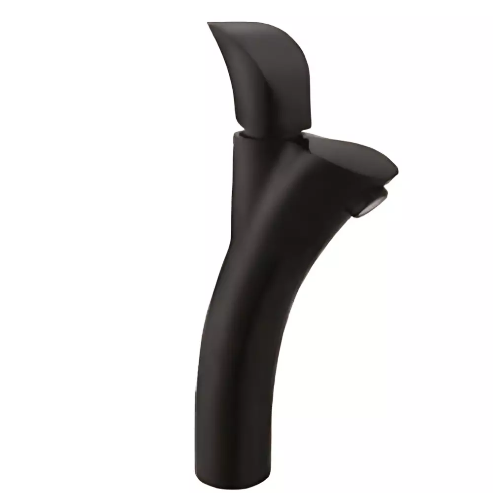 Somany Single Lever Basin Mixer High French Collection Liana Series All Black Deck Mount, 272111390281