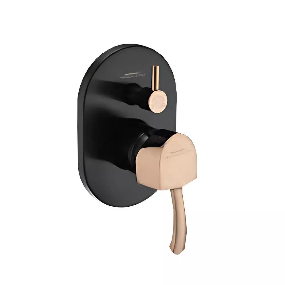 Somany Exposed Part of Regular Diverter French Collection Arizona Series Mixed Black Finish Wall Mount, 272111400221