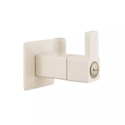 TRIJAL Oscar Angle Cock With Flange Ivory 15 mm Thread & 20 mm Spindle, OSR-102 (Pack of 24)