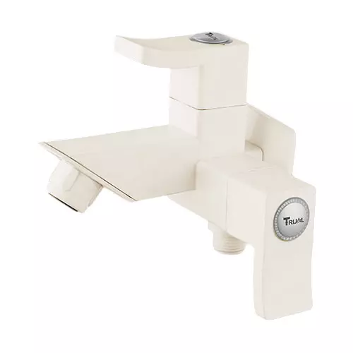 TRIJAL Spark Two Way Bib Cock With Flange Ivory 15 mm Thread & 20 mm Spindle, SPK-106 (Pack of 16)