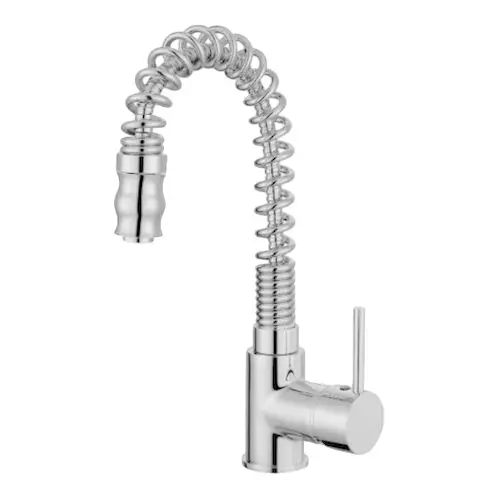Somany Spring Action Single Lever Sink Mixer Signature Collection Florence Series Chrome Finish Metal Body Table Mount, 272110190071