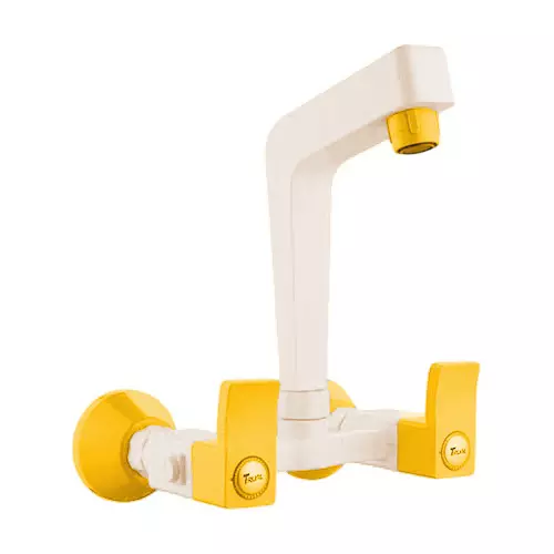 TRIJAL Spark Plus Sink Mixer Premium with Fiange White, Gold 15 mm Thread & 20 mm Spindle, SRP-114 (Pack of 12)