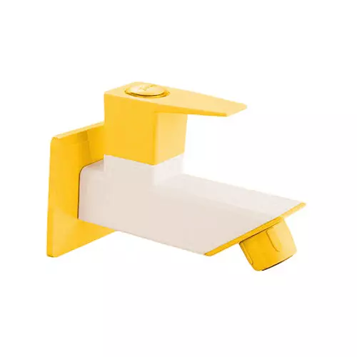 TRIJAL Shark Plus Bib Cock with Flange White, Gold 15 mm Thread & 20 mm Spindle, SHP-100 (Pack of 24)