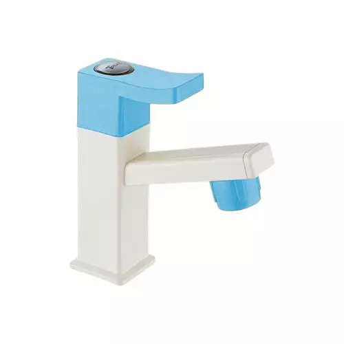 TRIJAL Guppy Pluse Pillar Cock White, Blue 15 mm Thread & 20 mm Spindle, GPP-103 (Pack of 24)