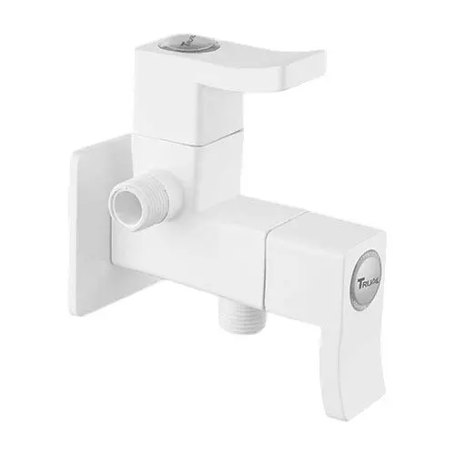 TRIJAL Spark Two Way Angle Cock With Flange White 15 mm Thread & 20 mm Spindle, SPK-105 (Pack of 16)
