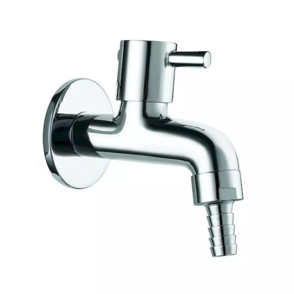 Somany Bib Tap with Nozzle Signature Collection Smart Series Chrome Finish Wall Mount, 272210430231