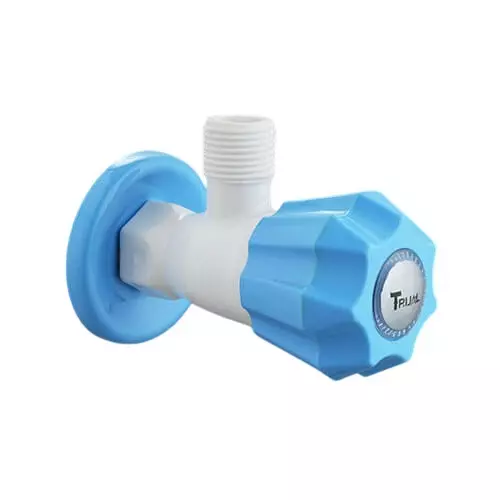 TRIJAL Angel Plus Angle Cock with Flange White, Blue, AGP-102 (Pack of 60)